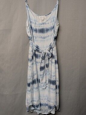 Bella Dahl Light Blue and White Tie-Dye Maxi Dress Size Large